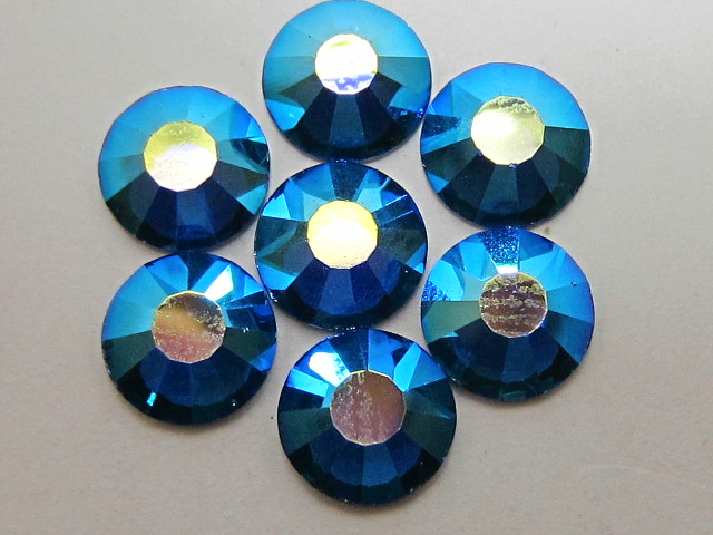 1 Gross 7ss CAPRI BLUE AB FLATBACK European Rhinestones